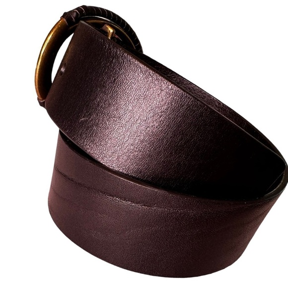 Vintage Michael Kors Leather Wrapped Buckle Belt - Picture 2 of 7